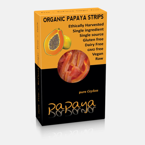 Organic Dried Papaya Strips 100gr