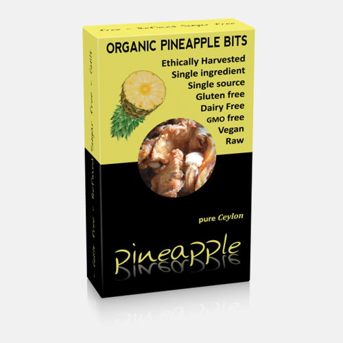 Organic Dried Pineapple Bits 100gr